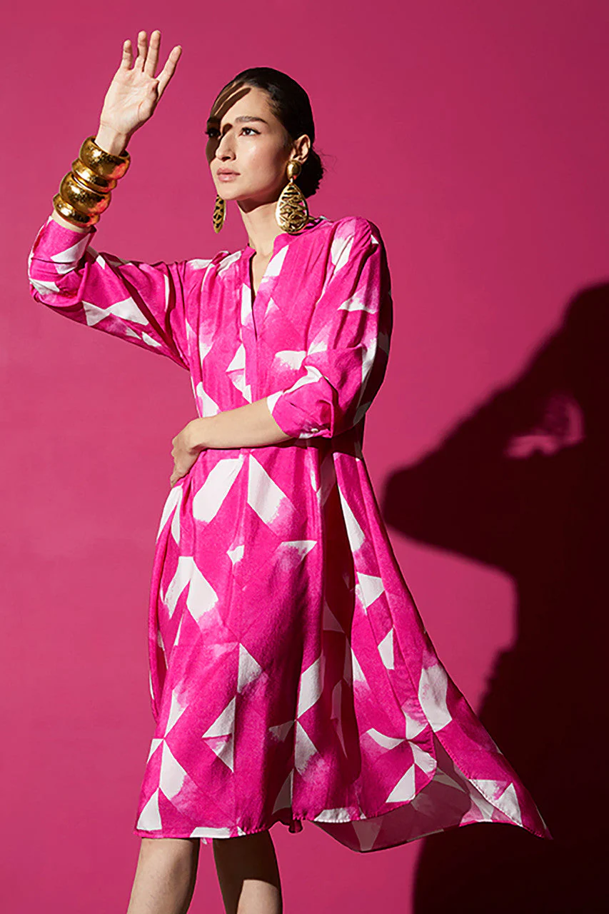 Sumi-Obi Silk Oversized Shirtdress - Image 7