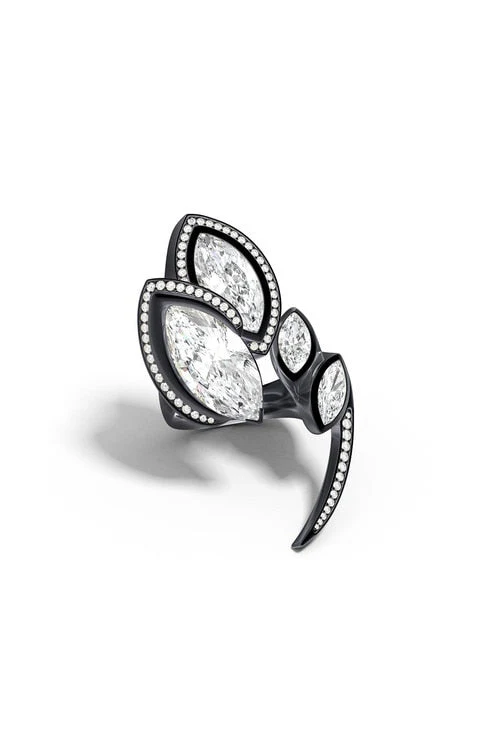 Sumi White Topaz and Diamond Statement Ring - Image 15
