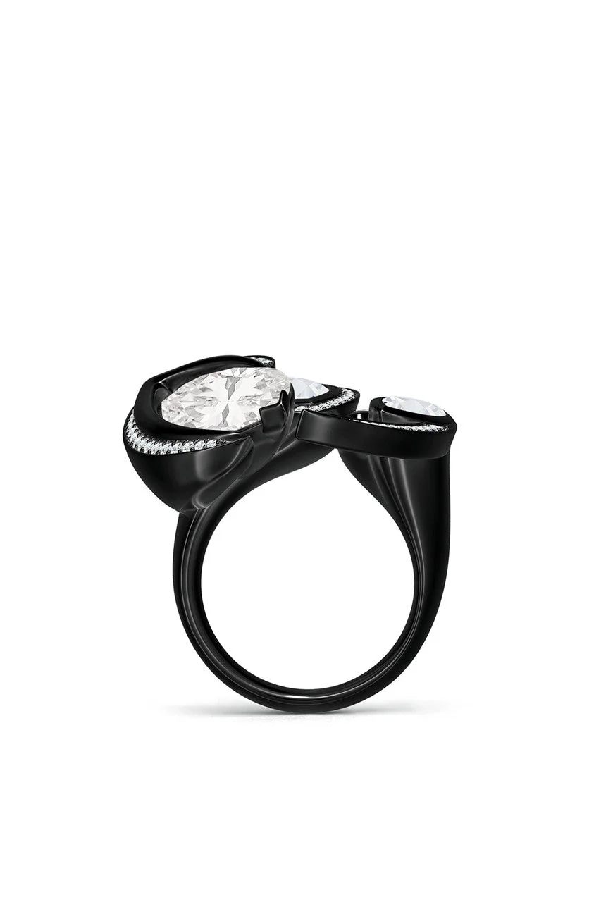 Sumi White Topaz and Diamond Statement Ring - Image 6