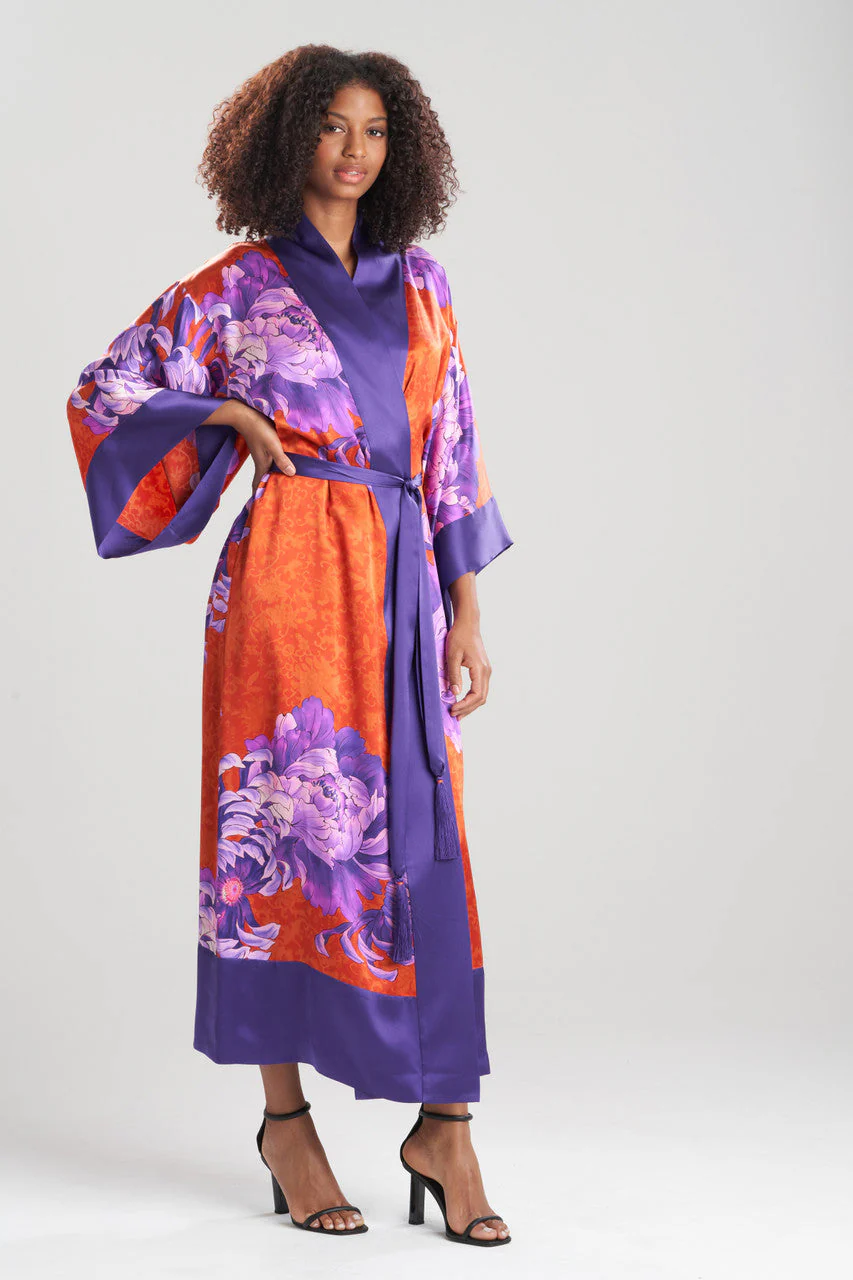 Sumida Charmeuse Long Silk Robe - Image 2