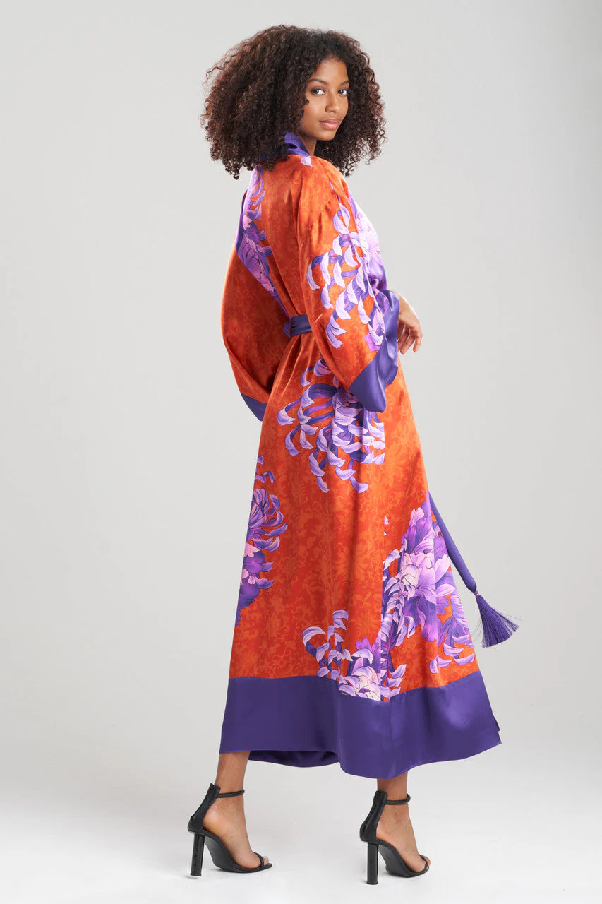 Sumida Charmeuse Long Silk Robe - Image 3
