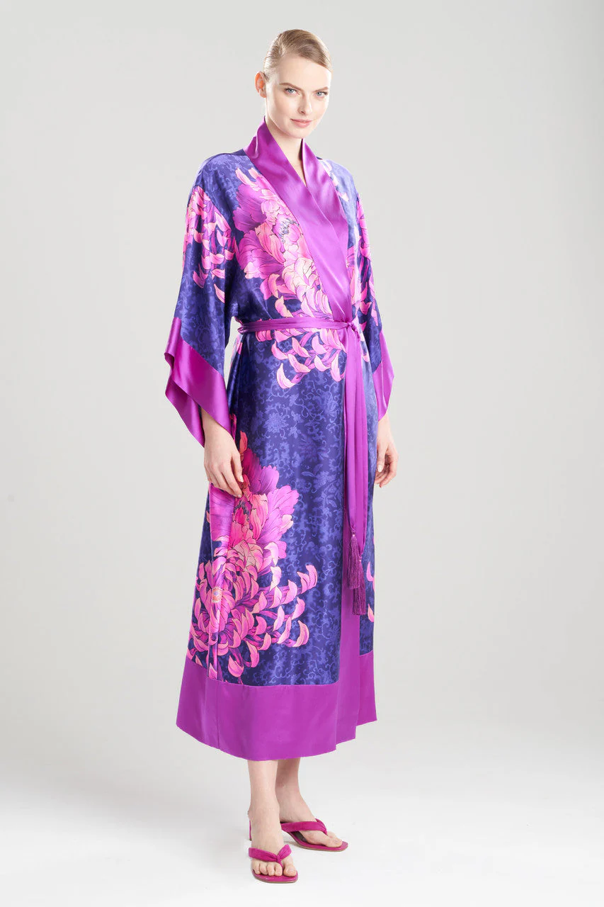 Sumida Charmeuse Long Silk Robe - Image 2