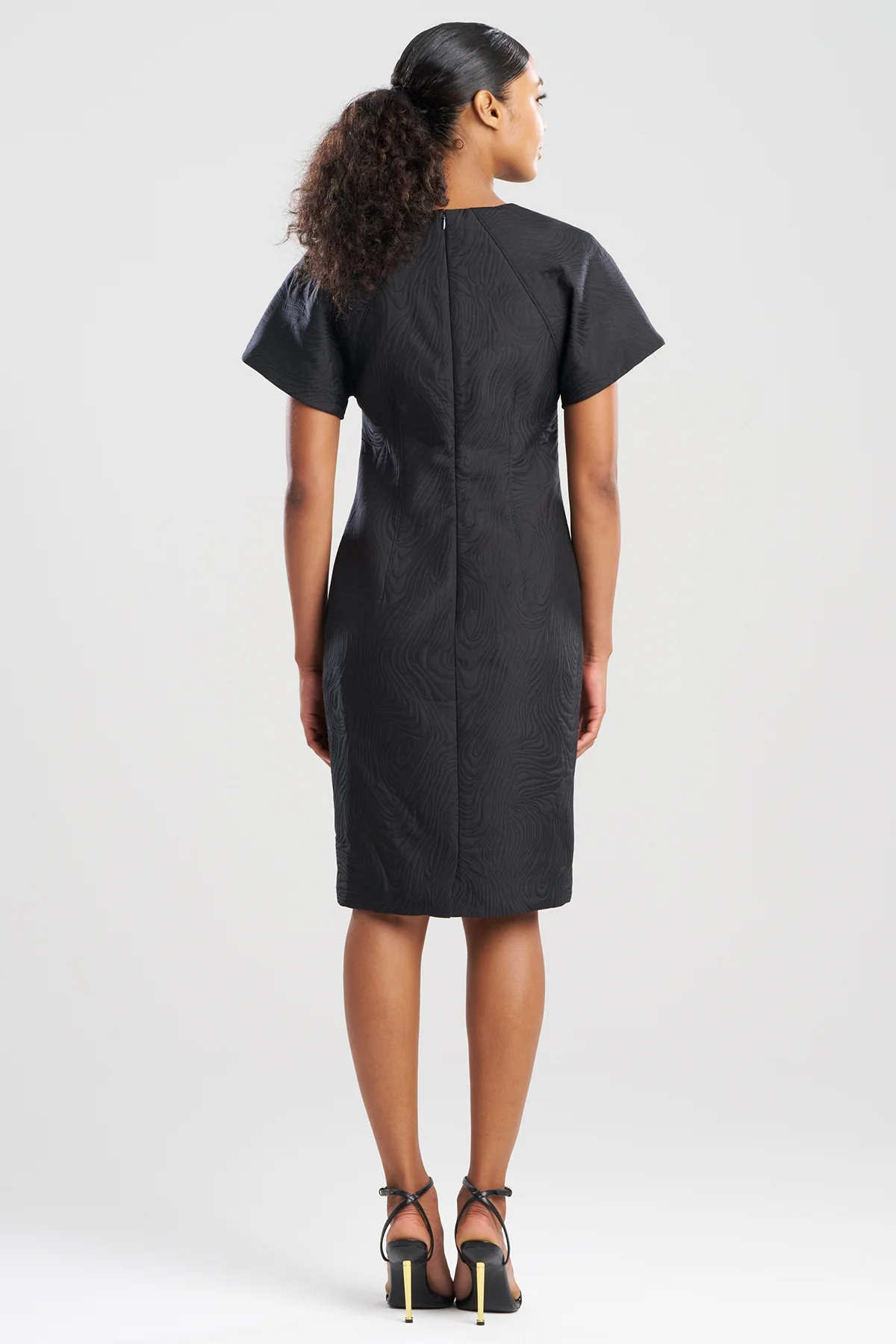 Swirl Jacquard Dolman Sleeve Dress - Image 2