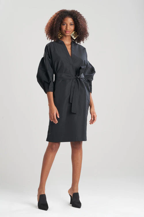 Taffeta Balloon Sleeve Shirtdress - Image 6