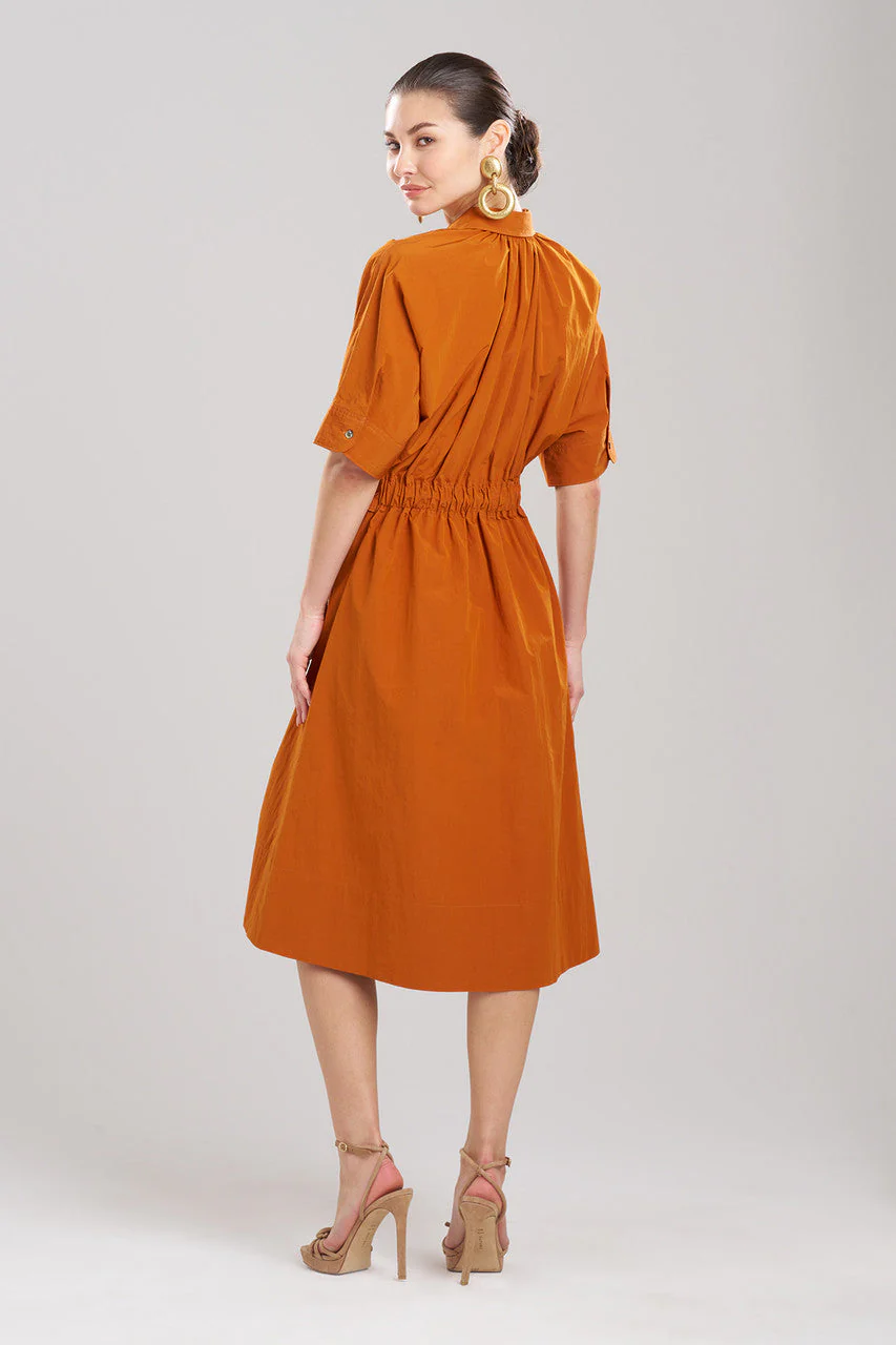 Taffeta Belted Shirt Dress - Image 3