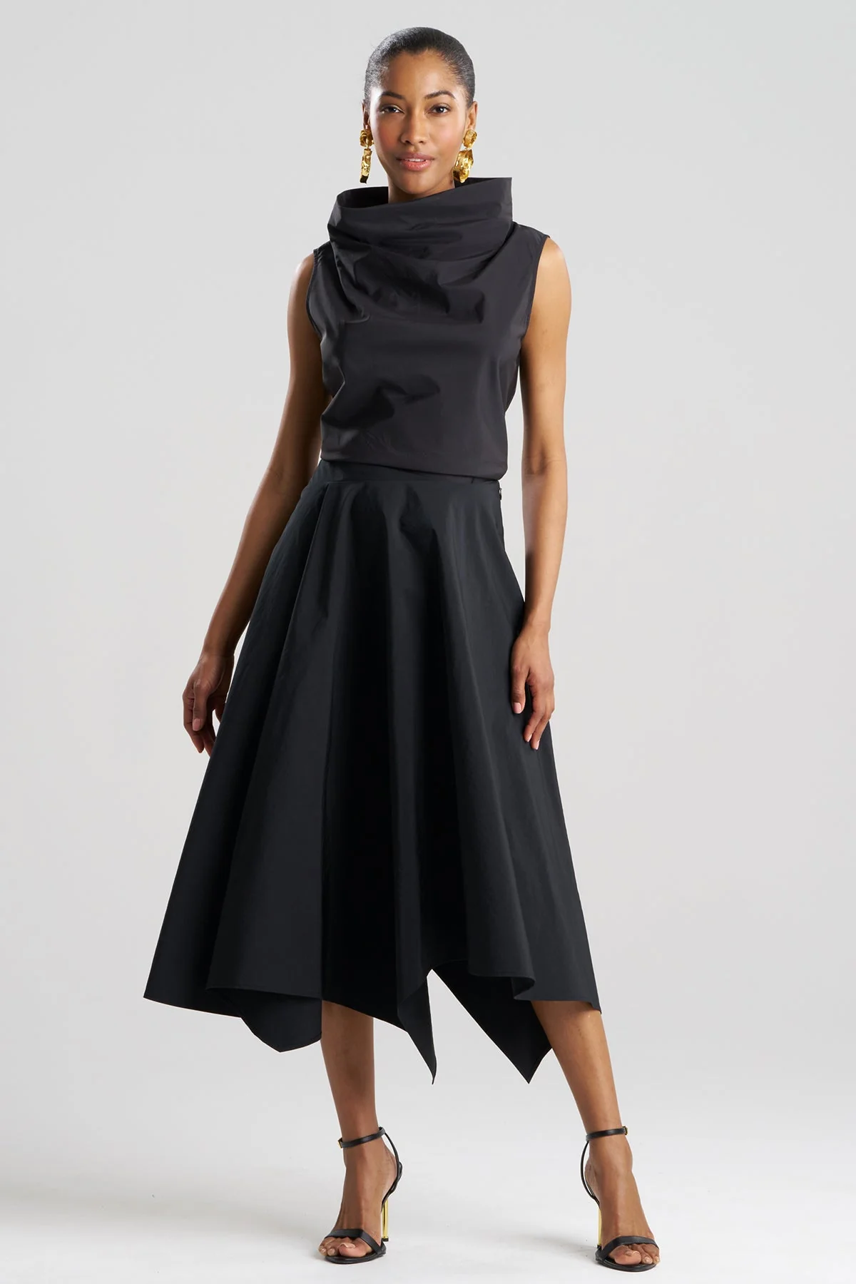 Taffeta Origami Maxi Skirt
