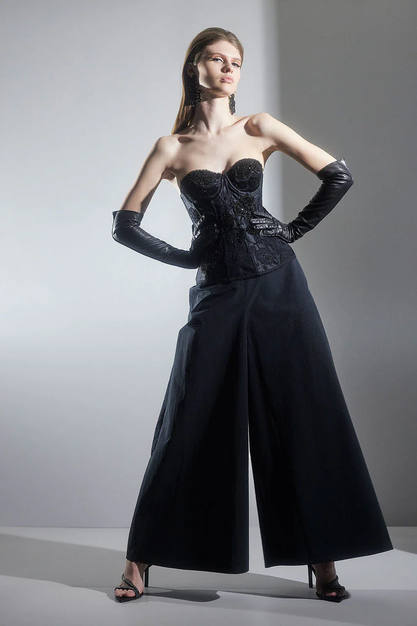 Taffeta Palazzo Pull On Pants - Image 3