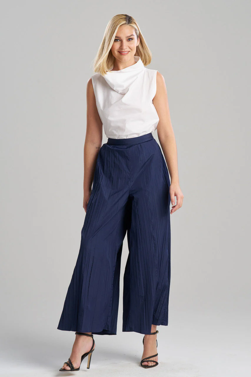 Taffeta Plisse Pants