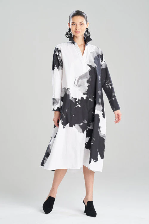 Taichou Cotton Poplin Oversized Half Placket Shirtdress - Image 12