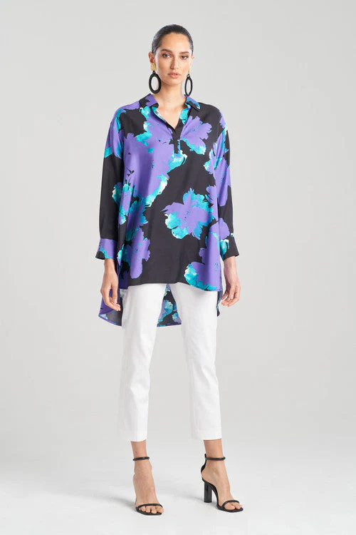 Taichou Cotton Silk Oversized Half Placket Shirt - Image 6
