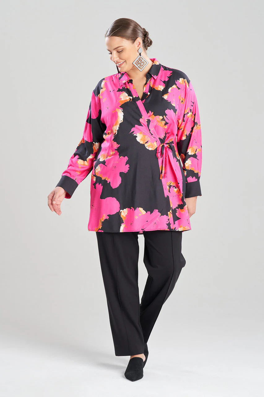 Taichou Cotton Silk Surplice Tie Shirt - Image 3