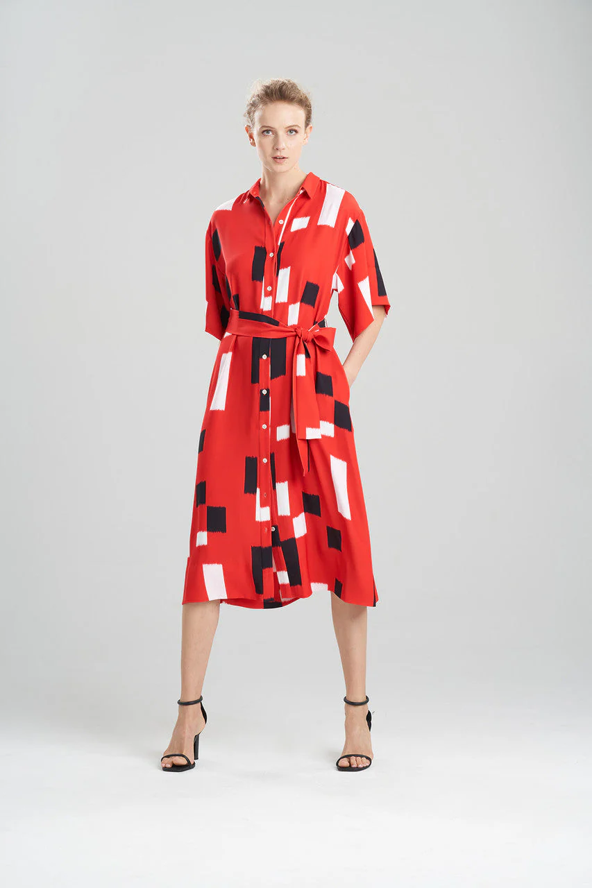 Takara Fluid Crepe Belted Shirtdress - Image 3