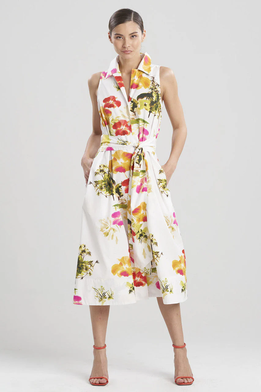 Takeda- Cotton Poplin Halter Shirtdress - Image 4