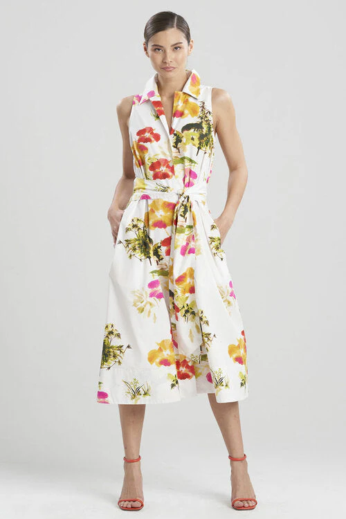 Takeda- Cotton Poplin Halter Shirtdress - Image 7