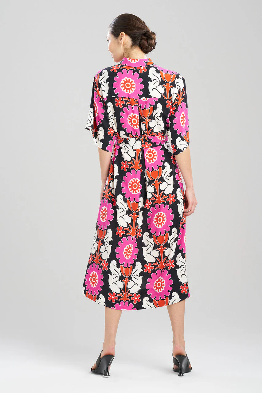 Talitha Crepe A-Line Belted Shirtdress - Image 2