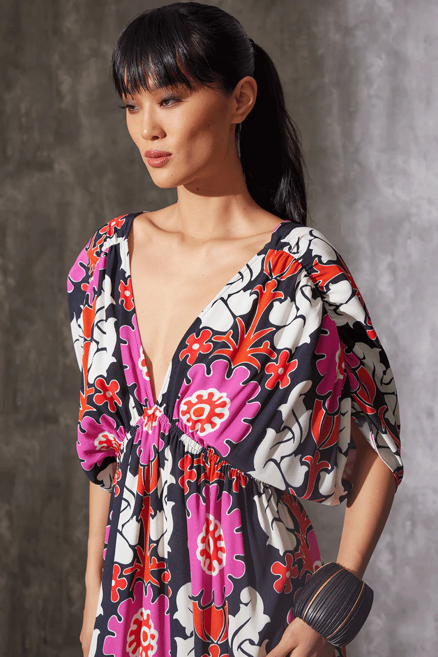 Talitha Crepe Shirred Empire Waist Dress - Image 4
