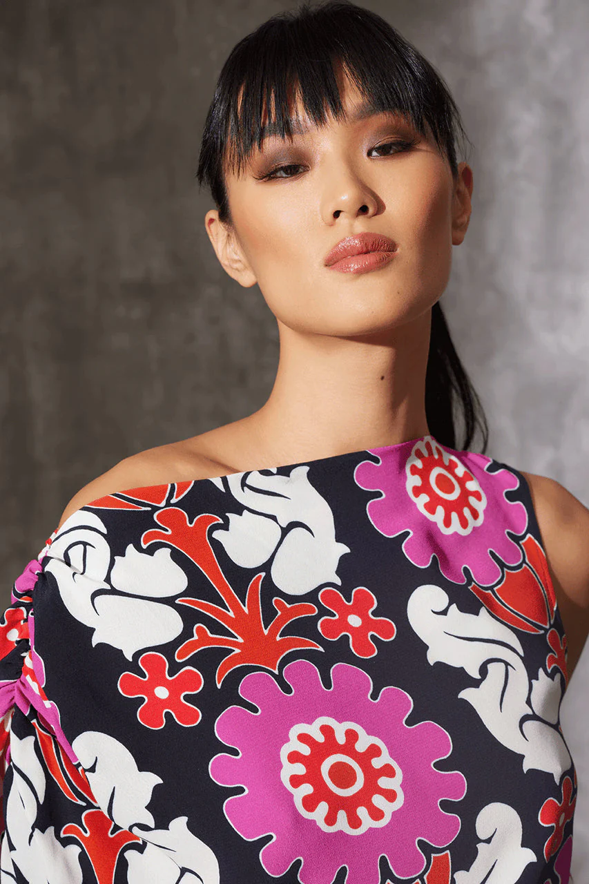 Talitha Crepe Sleeveless Drape Top - Image 3
