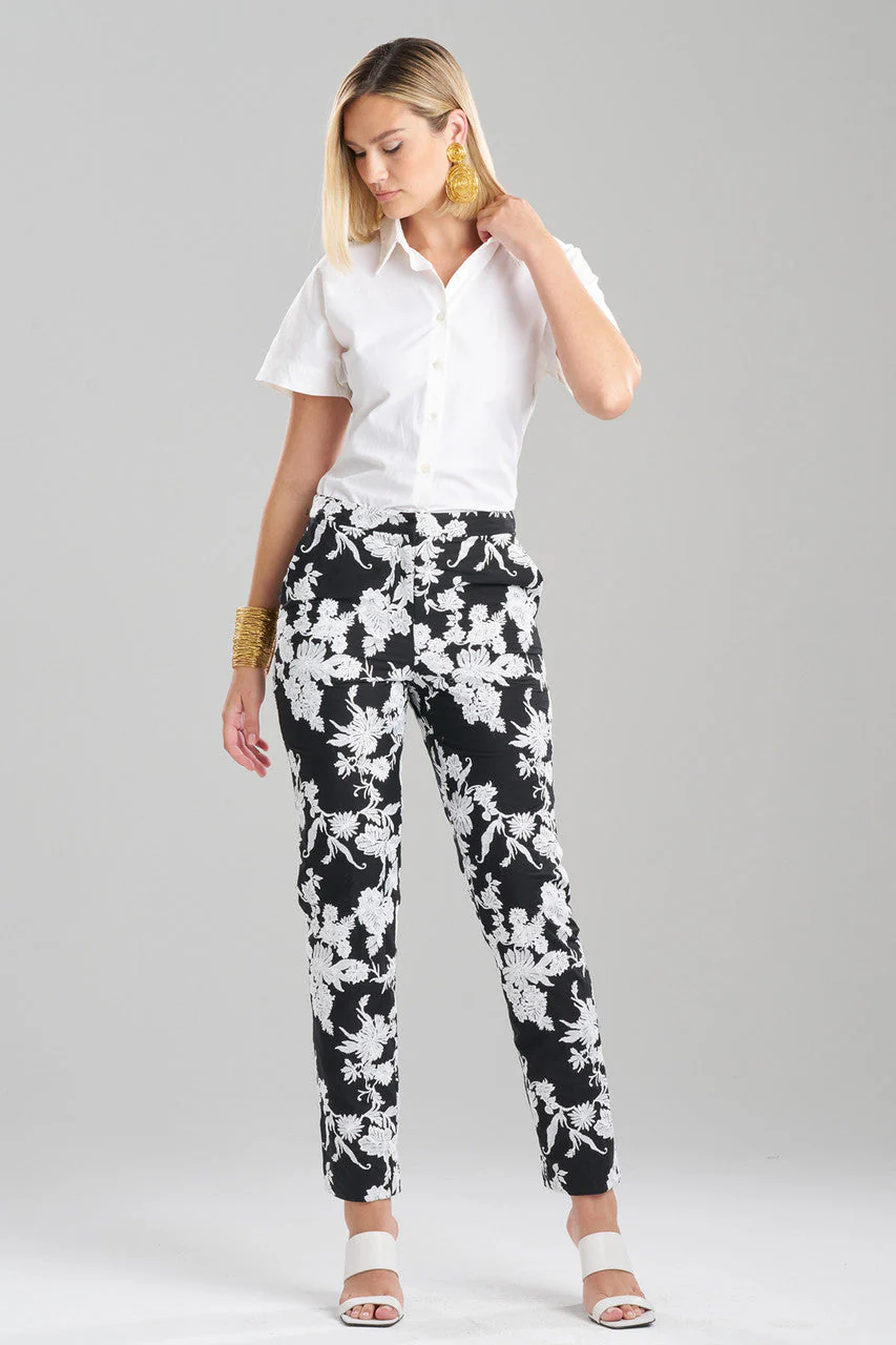 Tangier Embroidered Cotton Tapered Pants - Image 2
