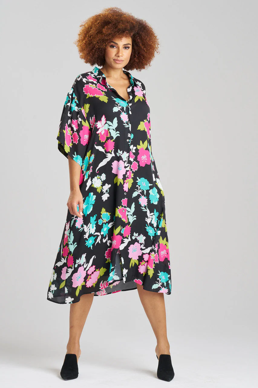 Tangier Printed Silk Georgette Shirtdress - Image 6