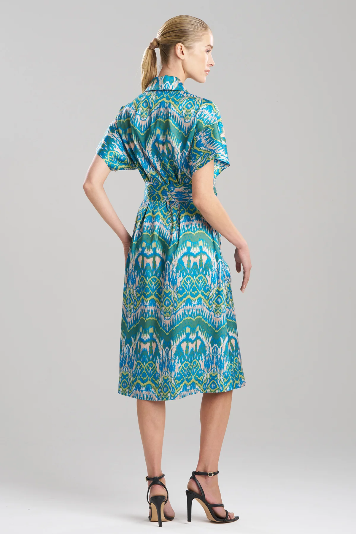 Tau Ikat Silky Twill Shirtdress - Image 2