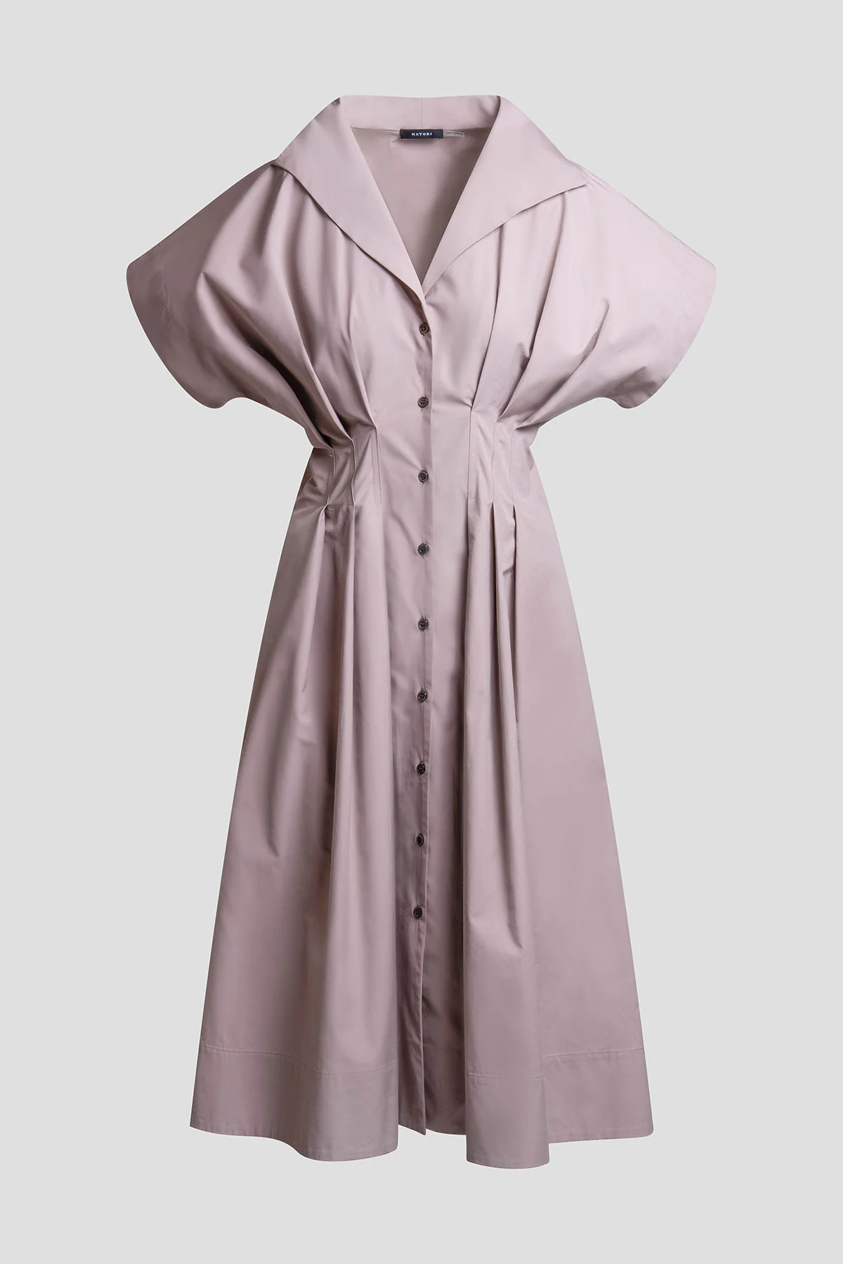 Tech Cotton Taffeta Collar Dress - Image 6