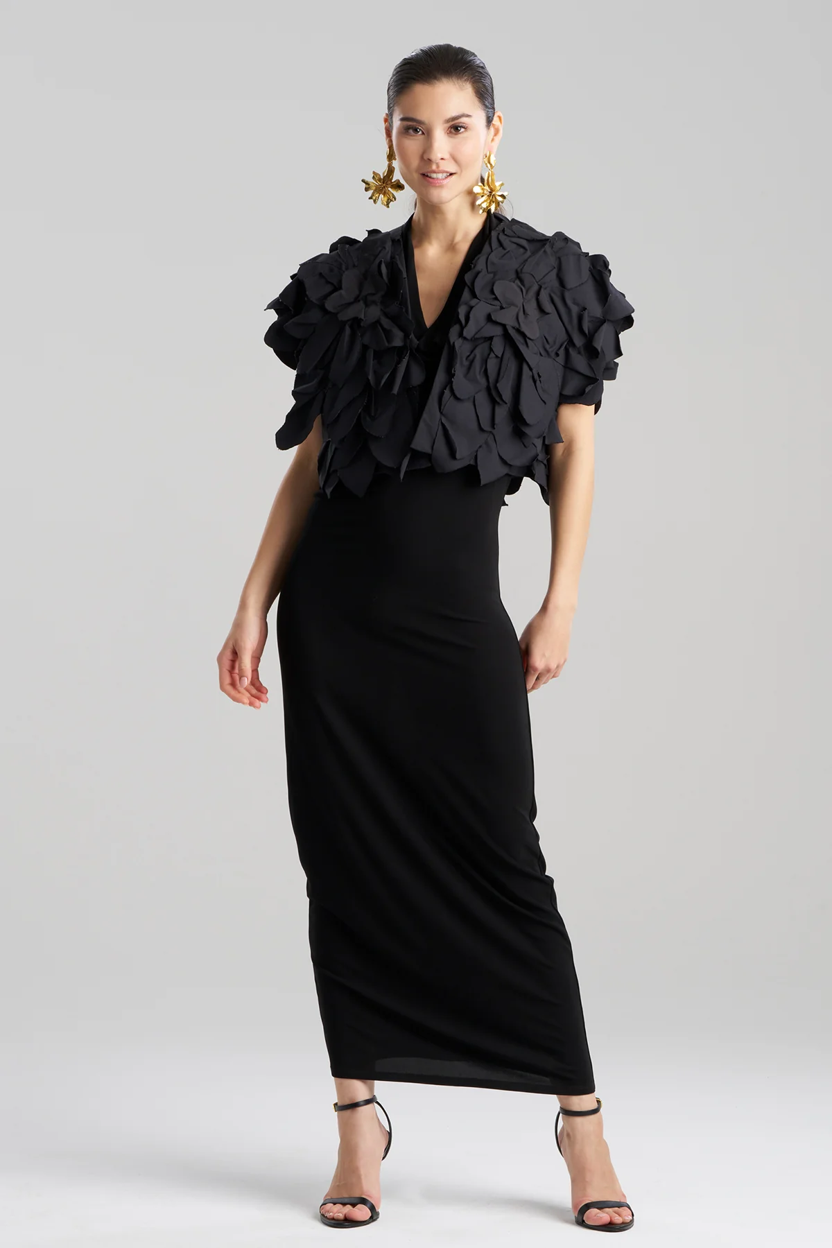 Tech Cotton Taffeta Embroidered Floral Bolero - Image 2