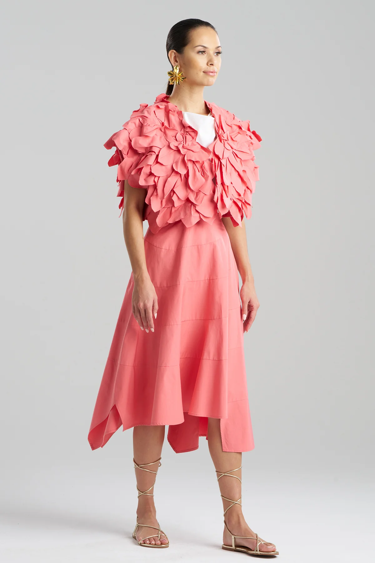 Tech Cotton Taffeta Embroidered Floral Bolero - Image 2