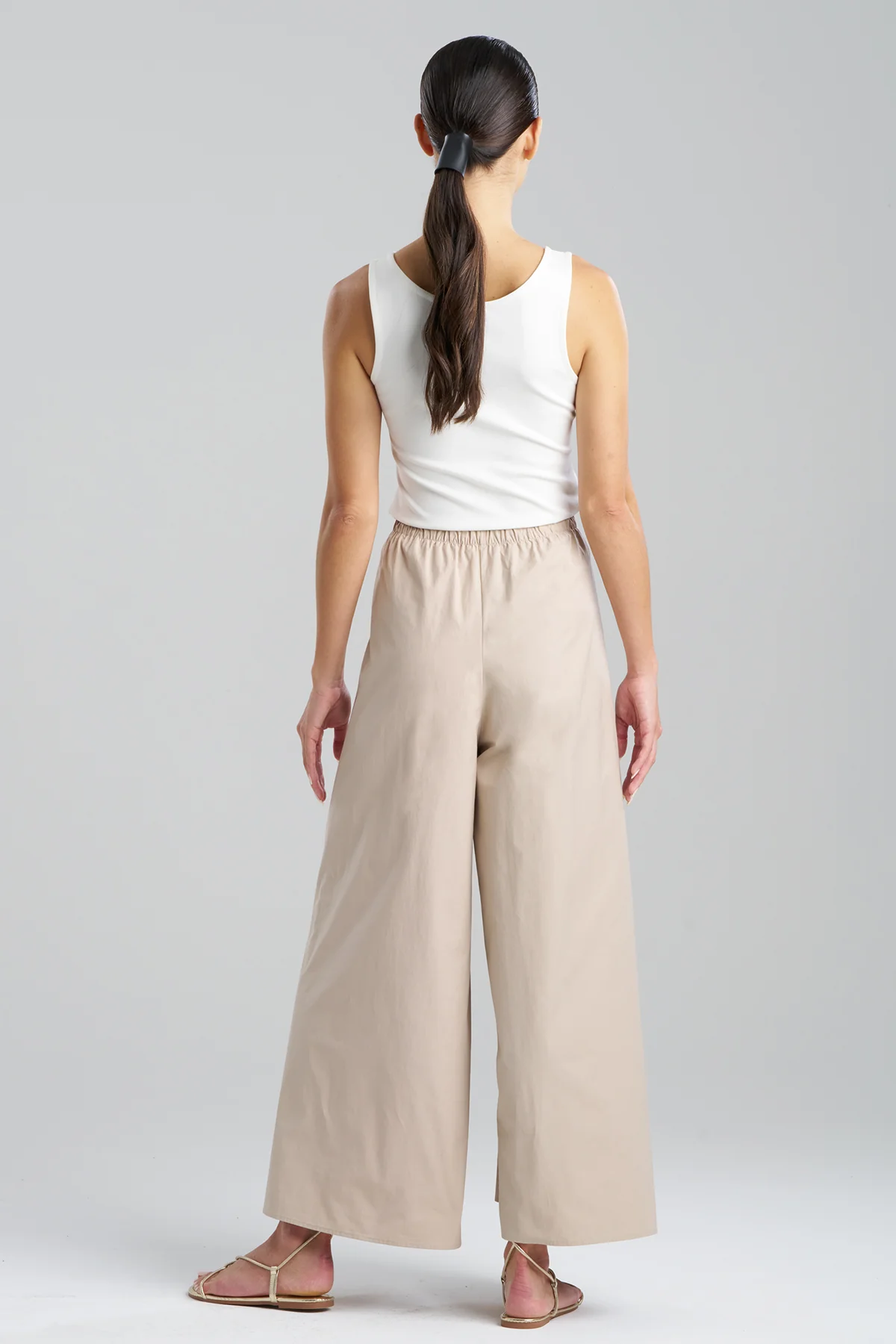 Tech Cotton Taffeta Palazzo Pants - Image 3