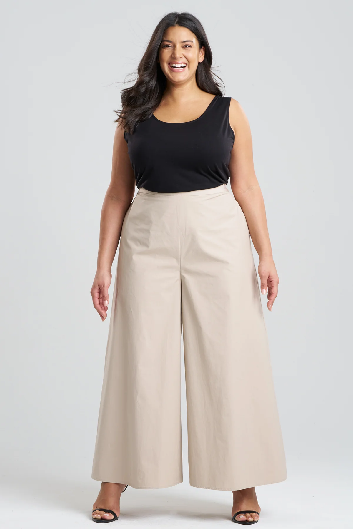 Tech Cotton Taffeta Palazzo Pants - Image 4
