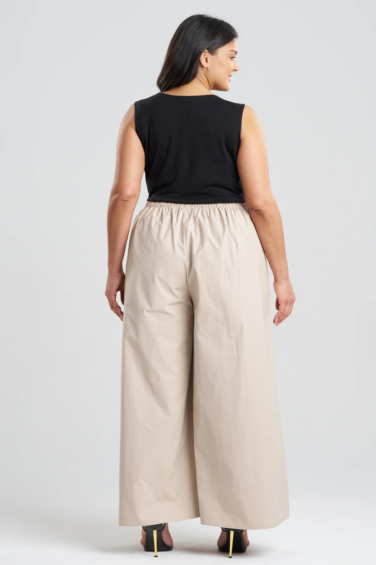 Tech Cotton Taffeta Palazzo Pants - Image 5