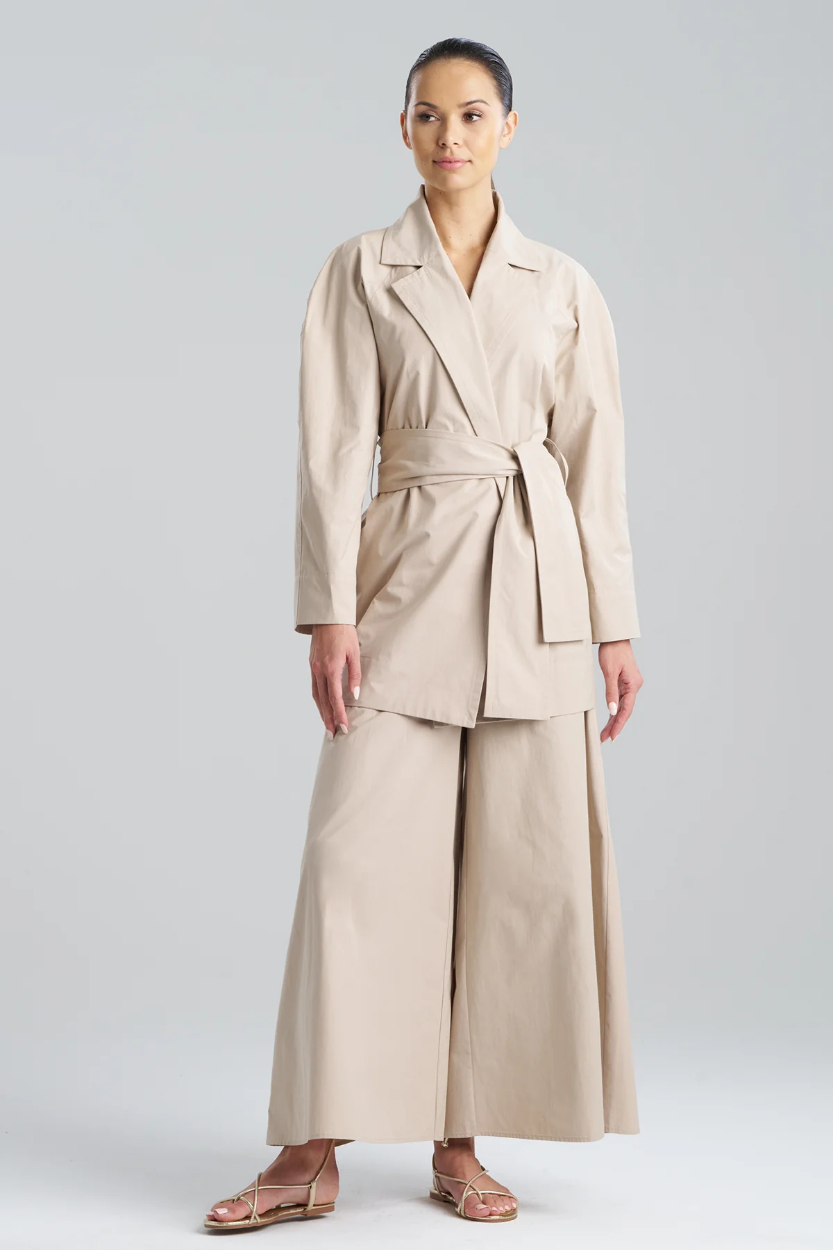 Tech Cotton Taffeta Trench Coat - Image 2