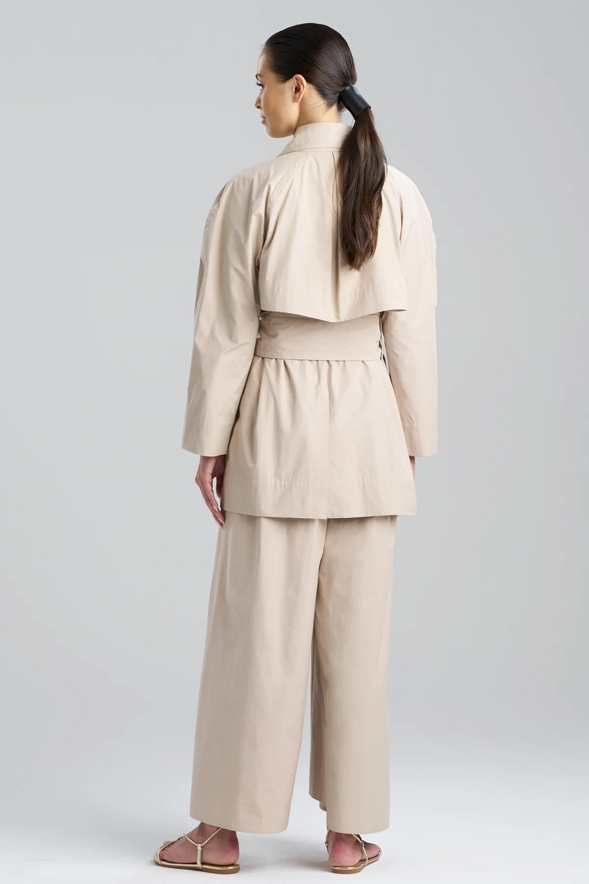 Tech Cotton Taffeta Trench Coat - Image 3