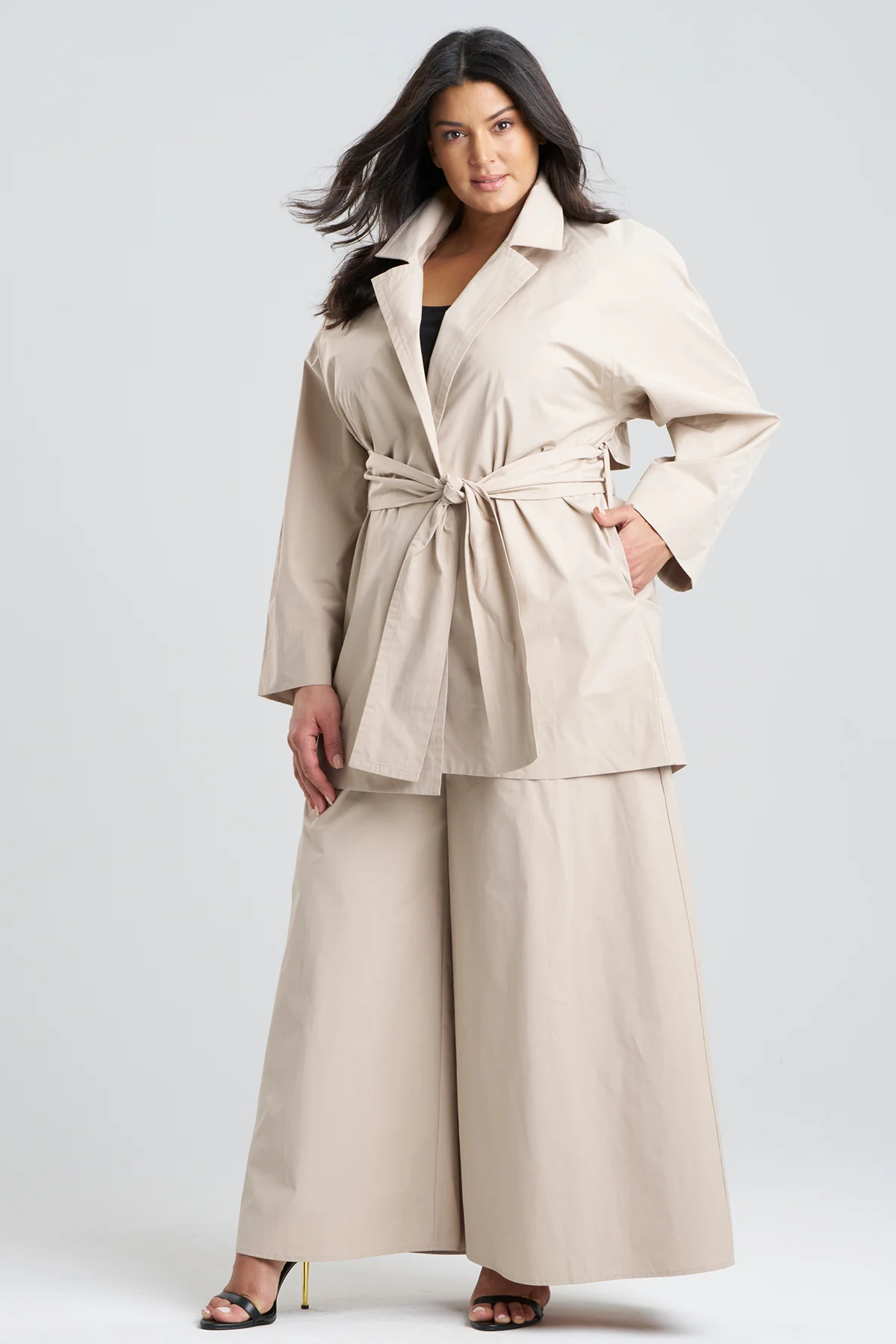 Tech Cotton Taffeta Trench Coat - Image 4