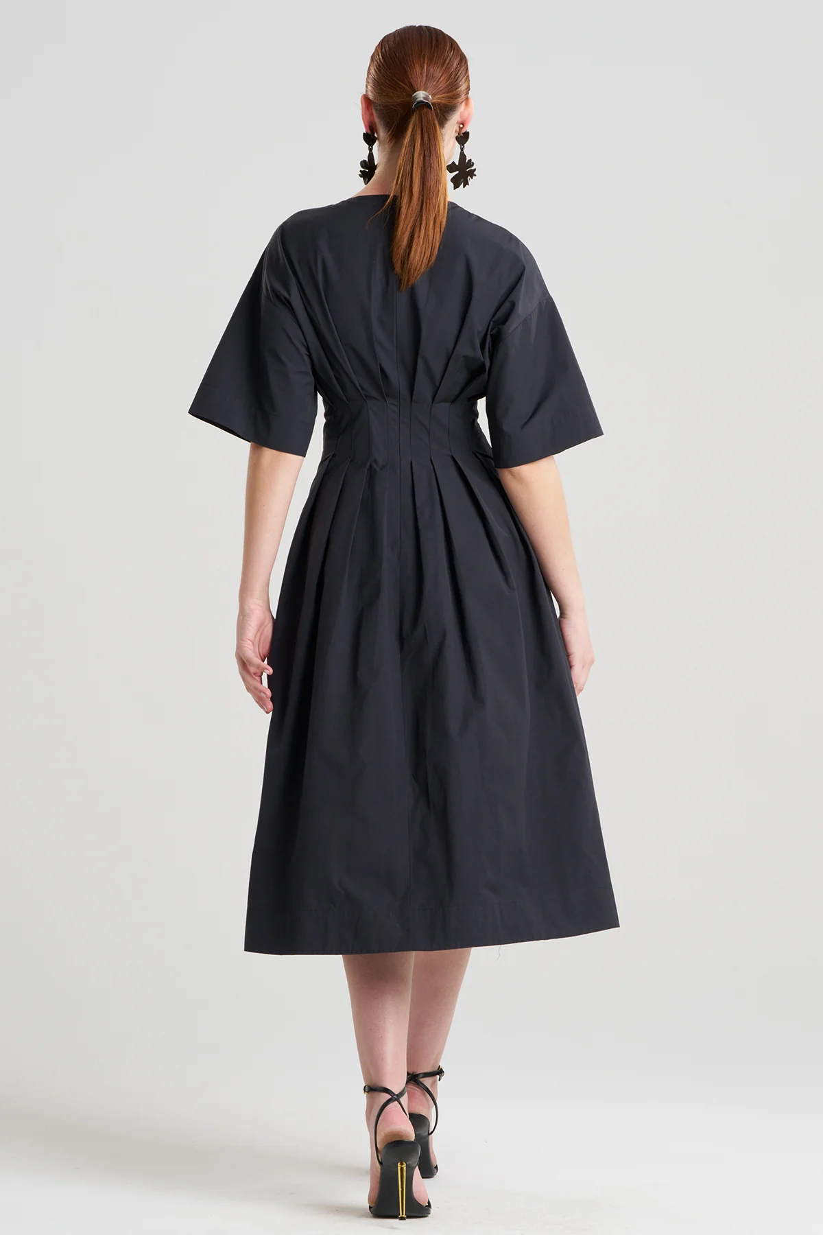 Tech Cotton Taffeta V-Neck Dress - Image 2