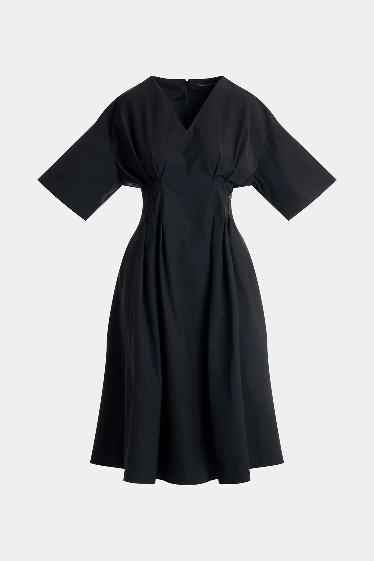 Tech Cotton Taffeta V-Neck Dress - Image 3