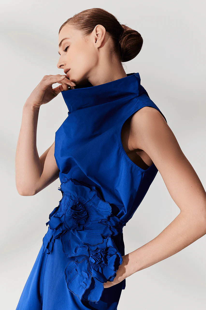 Techno Poplin Cowl Top - Image 3