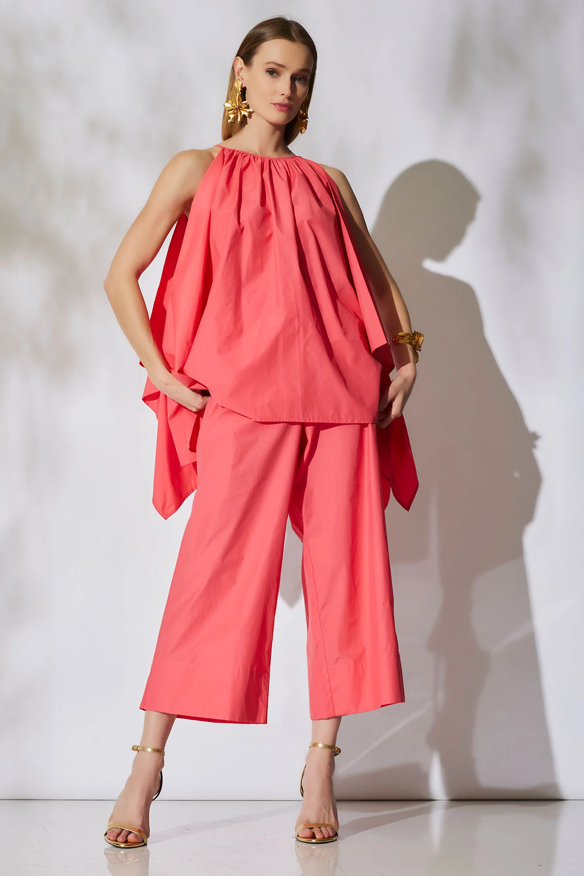Techno Poplin Cropped Pants