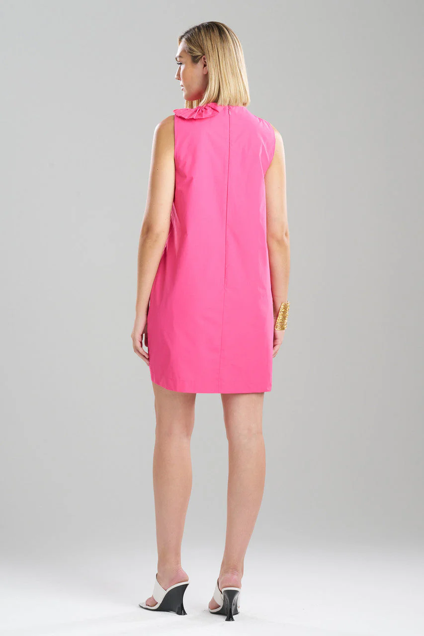 Techno Poplin Embroidered Shift Dress - Image 3