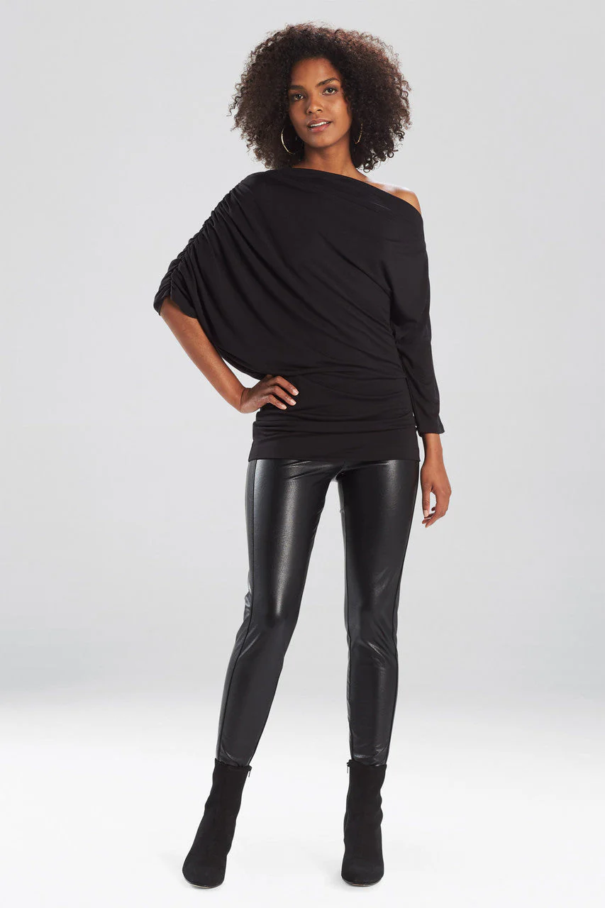 TENCEL™ Jersey Asymmetrical Ruched Top - Image 4