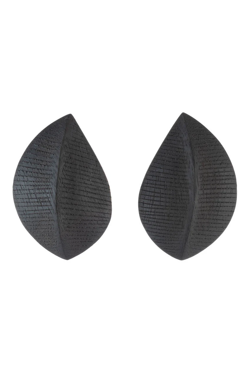 Textured Acacia Wood Earrings