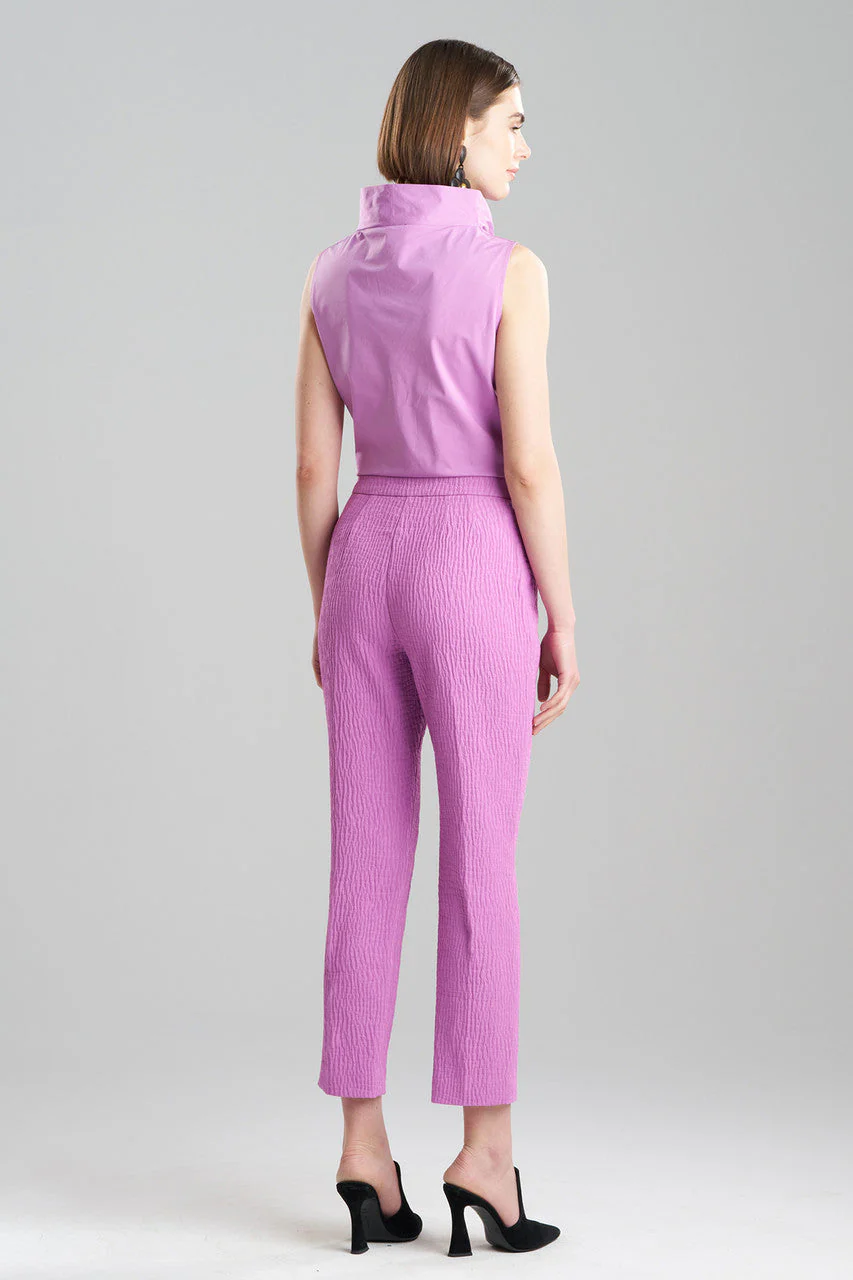 Textured Cotton Jacquard Ankle Pants - Image 2