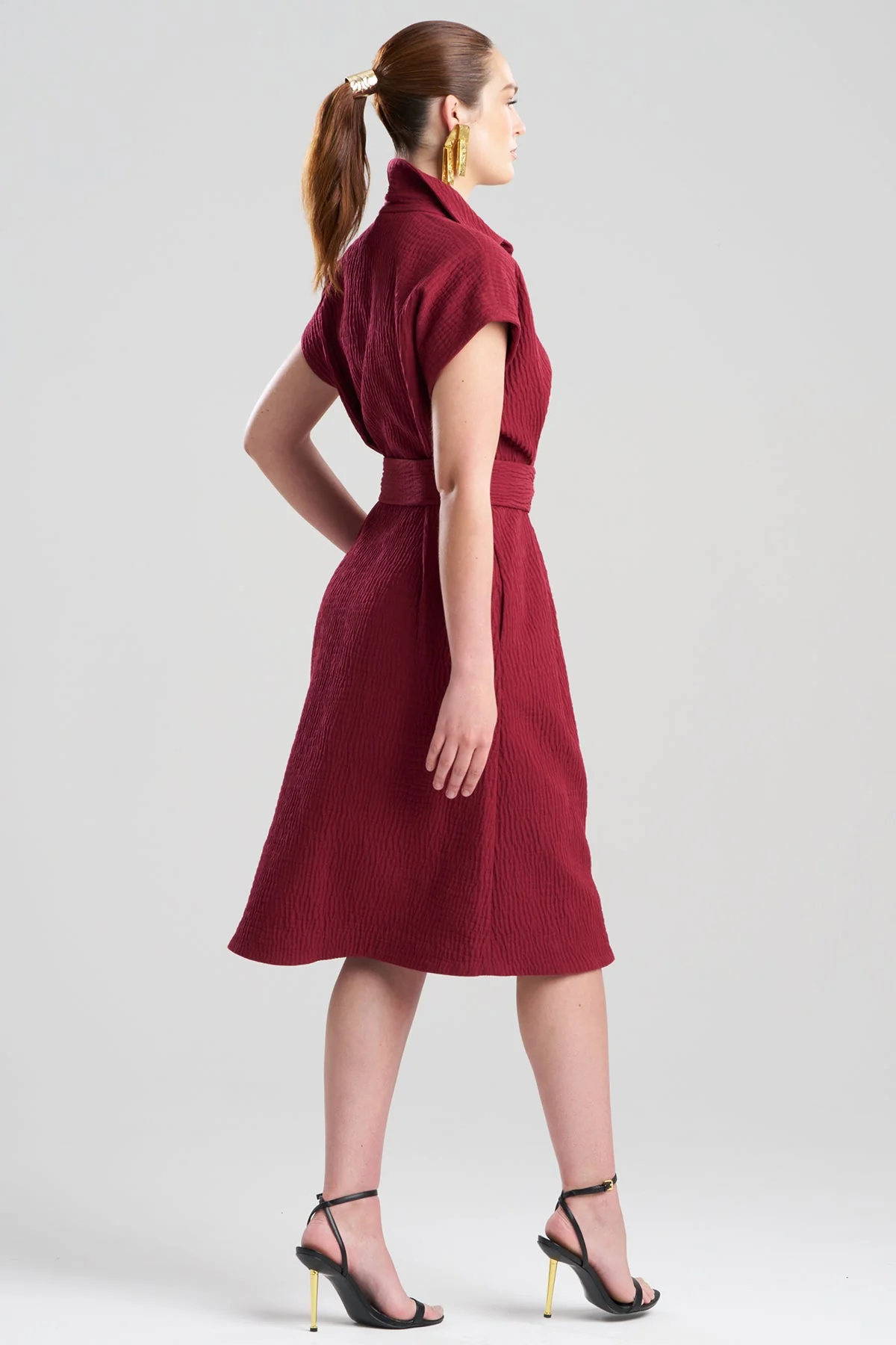 Textured Cotton Jacquard Shirtdress - Image 3