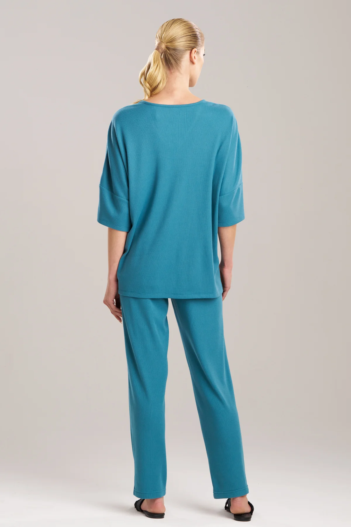 Tranquility Waffle V-Neck Top - Image 2
