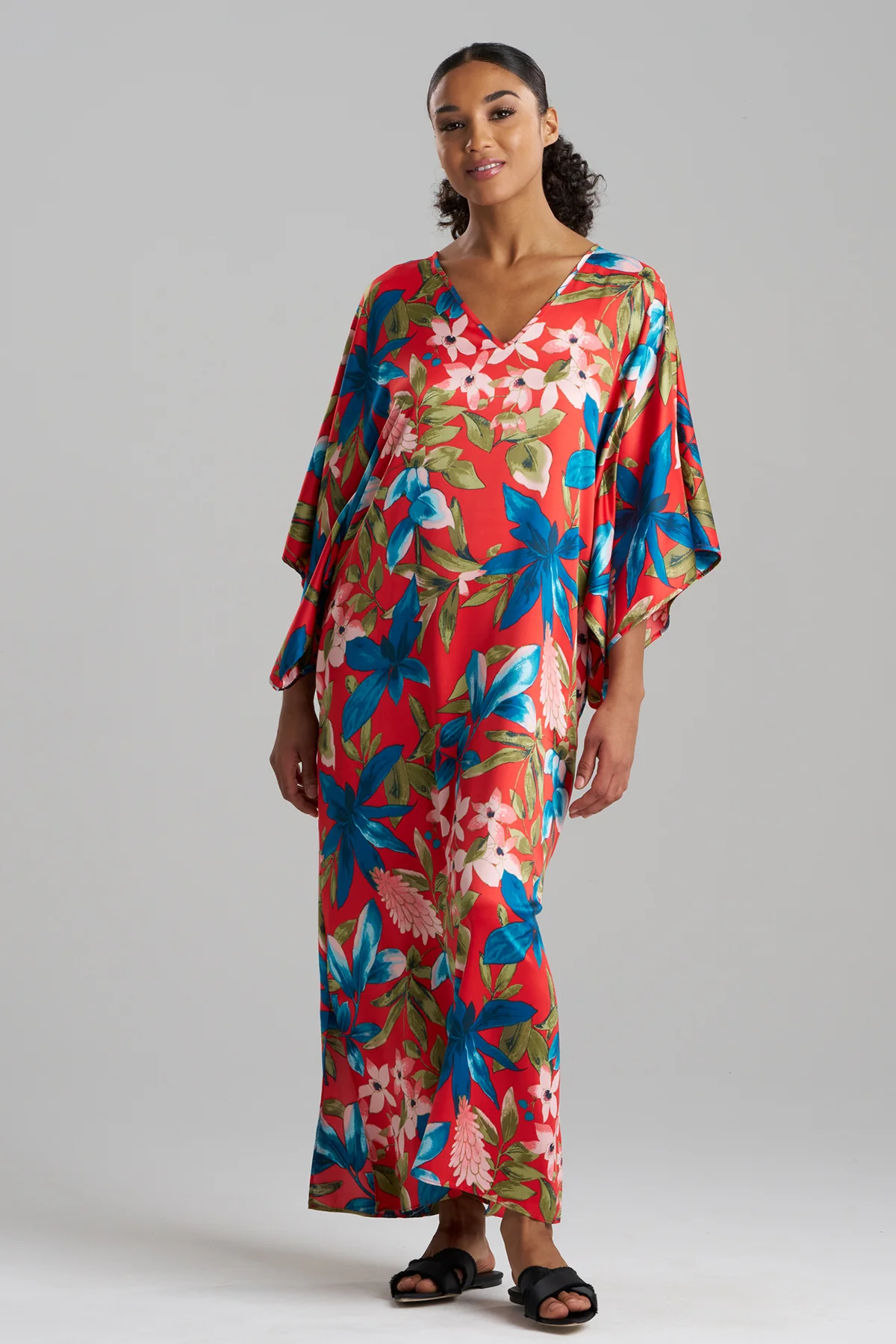 Tropical Breeze Satin Caftan