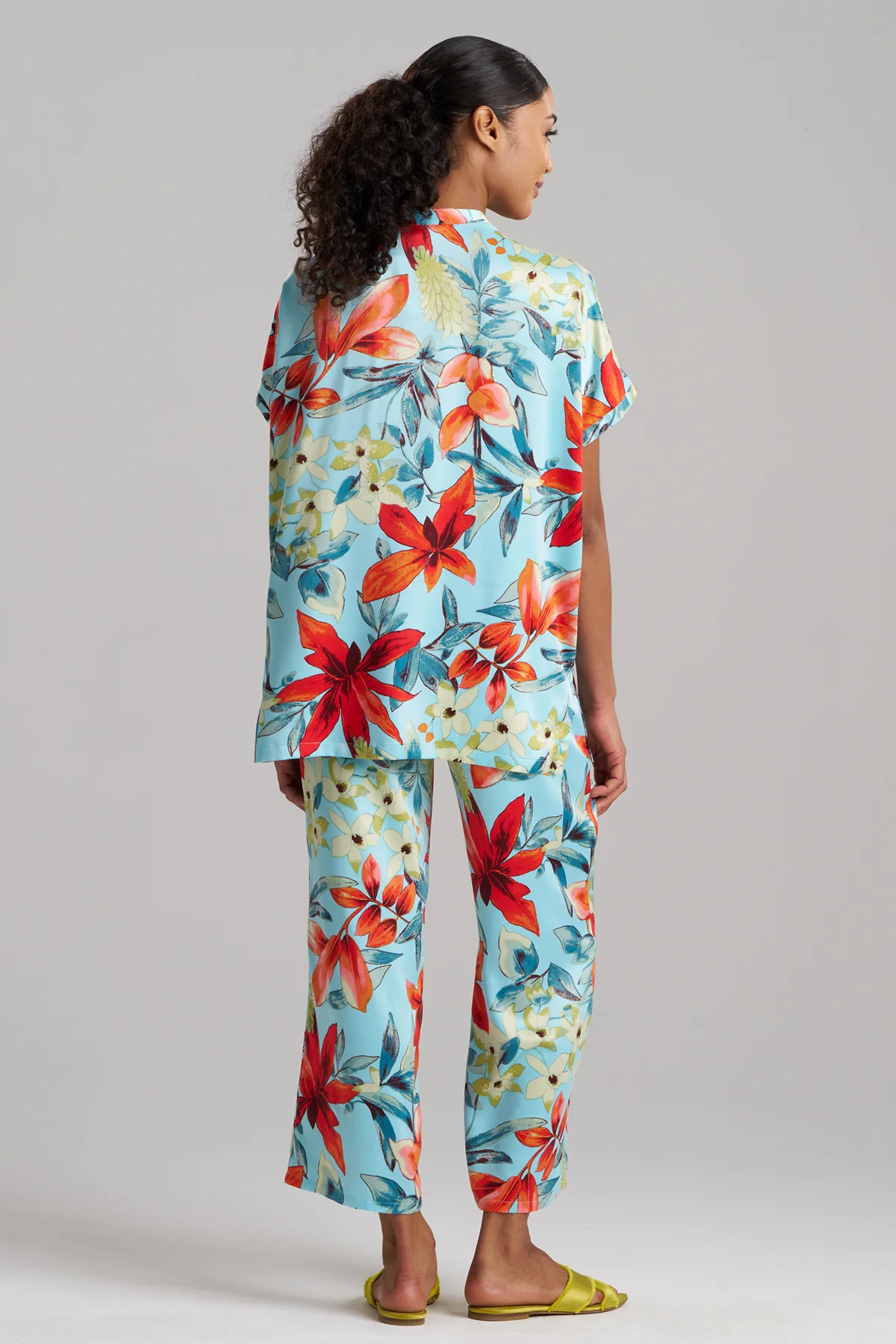 Tropical Breeze Satin Short Sleeve PJ - Image 2