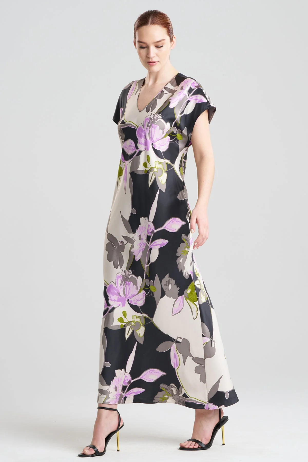 Tsubaki Satin Short Sleeve Caftan