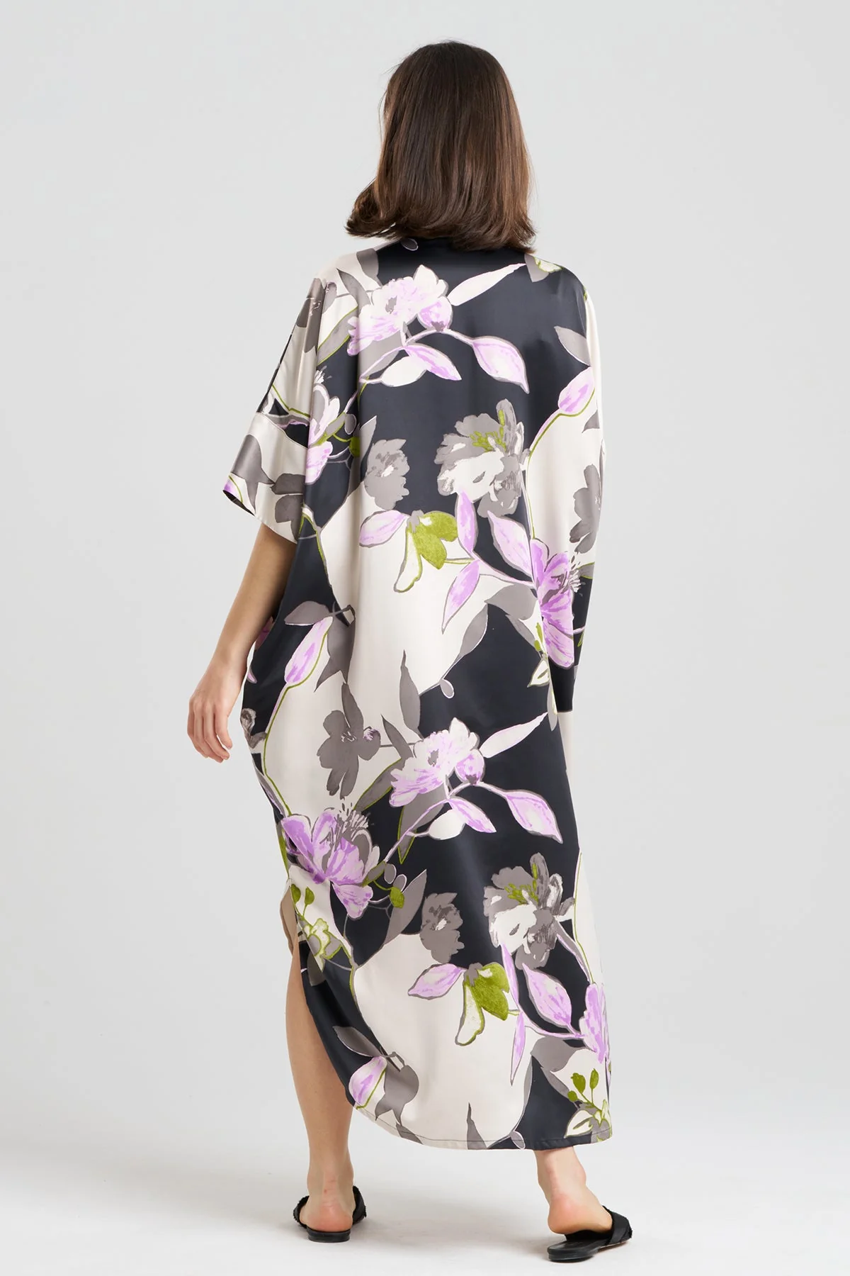 Tsubaki Satin V-Neck Caftan - Image 2