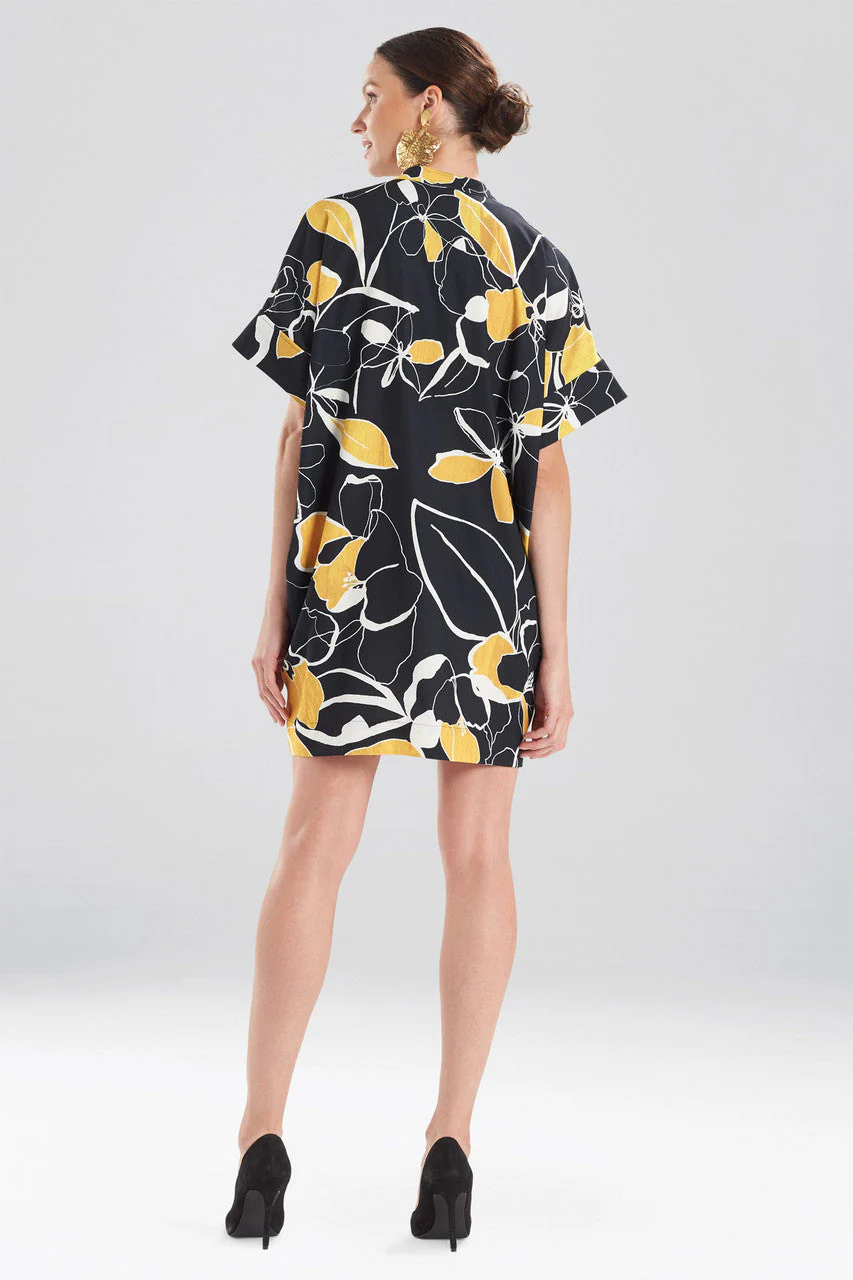 Ume Crepe Mandarin Collar T-Shirt Dress - Image 3