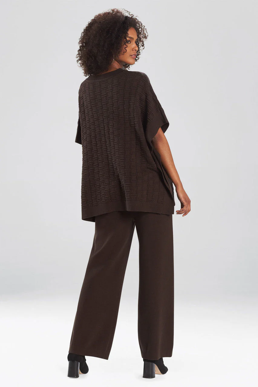 Umeda-Sweater Knit Poncho Top - Image 2