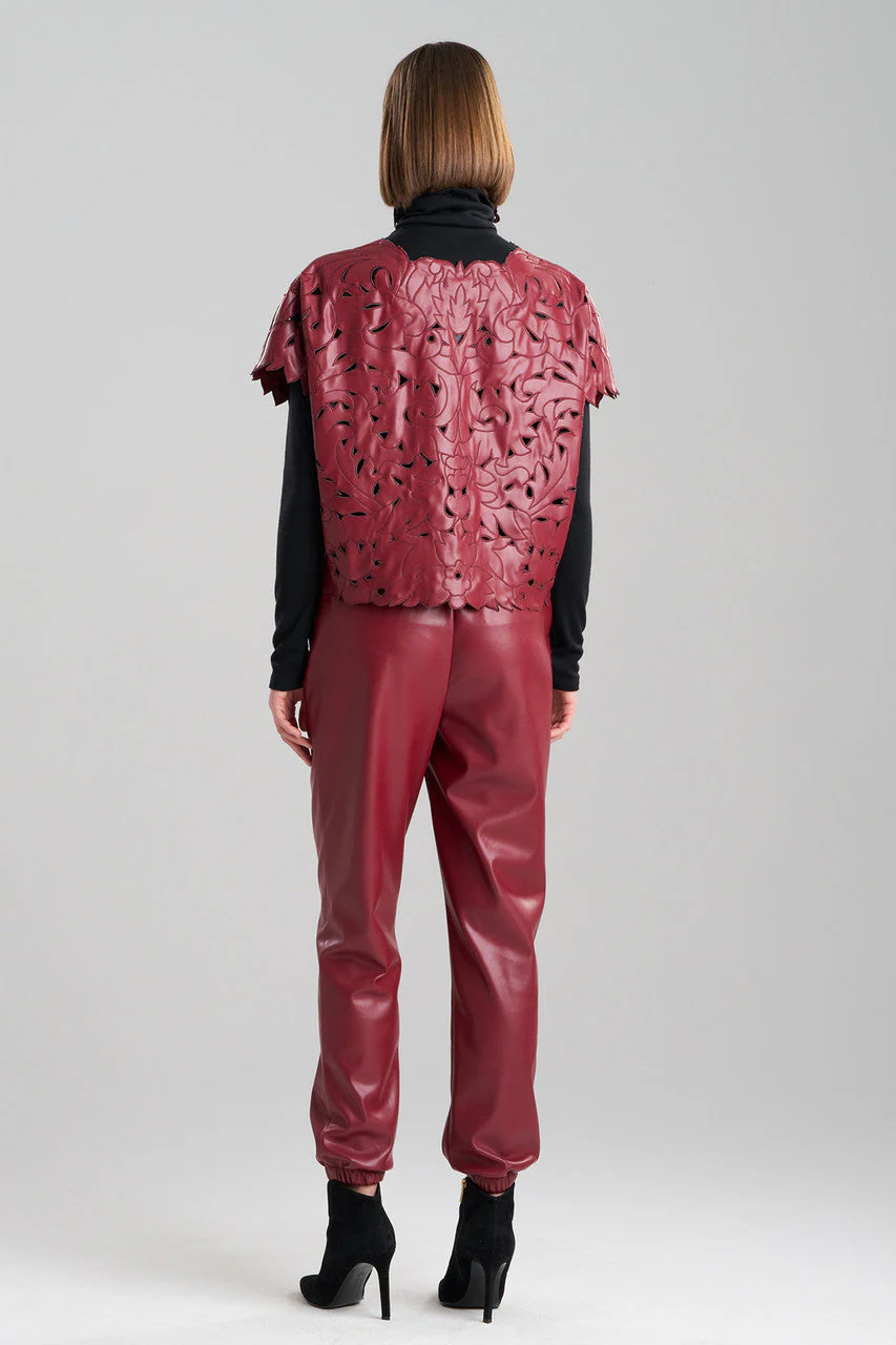 Vegan Luxe Lambskin Cut Out Top - Image 3